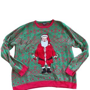 Ugly Christmas Sweater Beer Santa